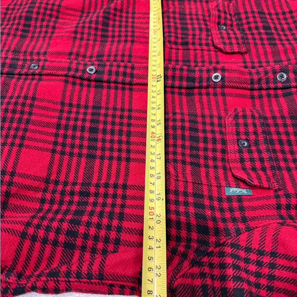 Vintage Woolrich Thick Flannel Button Up Plaid Wool Men's Size XLarge Red (W-3) - Picture 10 of 11